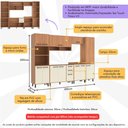 Ver imagem 3 de Cozinha Completa Modulada 6 Peças com Gabinete para Pia Havana Multimóveis Cr20315