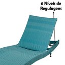 Ver imagem 3 de 2 Espreguiçadeiras C/mesa 6 Regulagens Azul Turquesa
