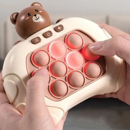 Pop It Mini Game Luzes Som Ursinho Criança Fidget Interativo Sensorial Anti Estresse Relaxa Portatil - 7