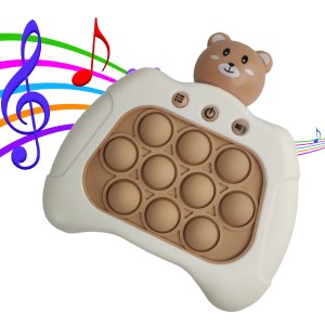 Pop It Mini Game Luzes Som Ursinho Criança Fidget Interativo Sensorial Anti Estresse Relaxa Portatil