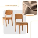 Ver imagem 2 de Conjunto com 4 Cadeiras para Sala de Jantar Copper MDF Estofado Amadeirado Moderna