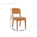 Ver imagem 4 de Conjunto com 4 Cadeiras para Sala de Jantar Copper MDF Estofado Amadeirado Moderna