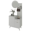 Ver imagem 2 de Aparador 2 Portas 1 Gaveta com Espelho Ap2311 Branco - Tecno Mobili