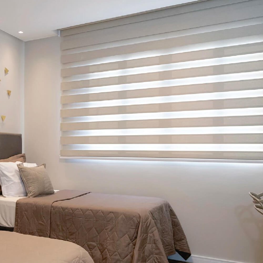 Persiana Double Vision Bege - 1,70m x 1,30m
