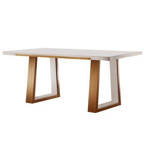 Sala de Jantar Moderna Madeira Maciça 6 cadeiras 1,80x1,0m - Reali - Requinte Salas