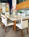 Ver imagem 2 de Sala de Jantar Moderna Madeira Maciça 6 cadeiras 1,80x1,0m - Reali - Requinte Salas
