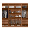 Ver imagem 5 de Guarda Roupa Casal 8 Portas e 4 Gavetas Master New Bege/Jatobá/Areia