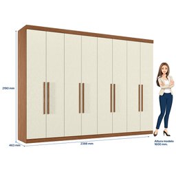 Guarda-roupa Casal 8 Portas 4 Gavetas Master New - 9