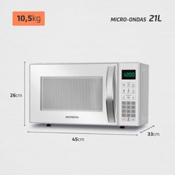 Micro-ondas Mo-01-21-w com Função Tira Odor e Manter Aquecido 21l Mondial - 8