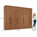Ver imagem 4 de Guarda Roupa Casal 8 Portas 4 Gavetas Master New Marrom/Jatoba