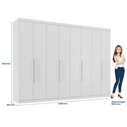Guarda-roupa Casal 8 Portas 4 Gavetas Master New - 12