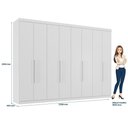 Ver imagem 4 de Guarda Roupa Casal 8 Portas e 4 Gavetas Master New Branco