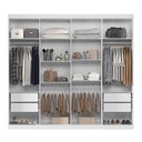 Ver imagem 7 de Guarda Roupa Casal 8 Portas e 4 Gavetas Master New Branco