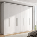 Ver imagem 1 de Guarda Roupa Casal 8 Portas e 4 Gavetas Master New Branco