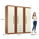 Ver imagem 6 de Guarda-roupa Aurora 03 Portas 3 Gavetas