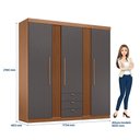 Ver imagem 5 de Guarda-roupa Aurora 03 Portas 3 Gavetas