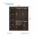 Ver imagem 3 de Guarda-Roupa Verona 8 Portas 2 Gavetas:Ébano
