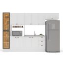 Ver imagem 5 de Cozinha Pérola com Rodapé e Cristaleira com LED 5 Peças 320 cm Yescasa Branco