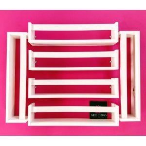 Kit de Nichos Infantis de Parede Para Livros Bonecos Brinquedos Prateleira Organizadora de Pelúcias