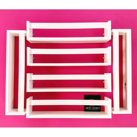 Kit de Nichos Infantis de Parede Para Livros Bonecos Brinquedos Prateleira Organizadora de Pelúcias