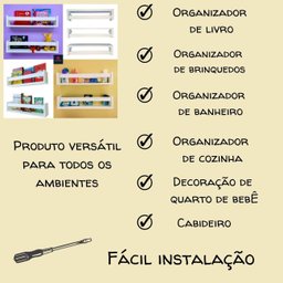 Kit de Nichos Infantis de Parede Para Livros Bonecos Brinquedos Prateleira Organizadora de Pelúcias - 7