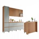 Ver imagem 1 de Cozinha Modulada 10 Peças Nesher Rainha Gourmet Ripado 100% Mdf