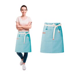Avental de Cintura Azul Claro Cafeteria Padaria Bar Vegano 10un - 5