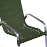 Conjunto 2 Cadeiras e Mesa de Centro Alumínio para Área Externa Fortaleza Artesanal Verde - 3
