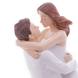 Escultura Decorativa de Resina Casal Abraçado 26x11cm Wolff - 3