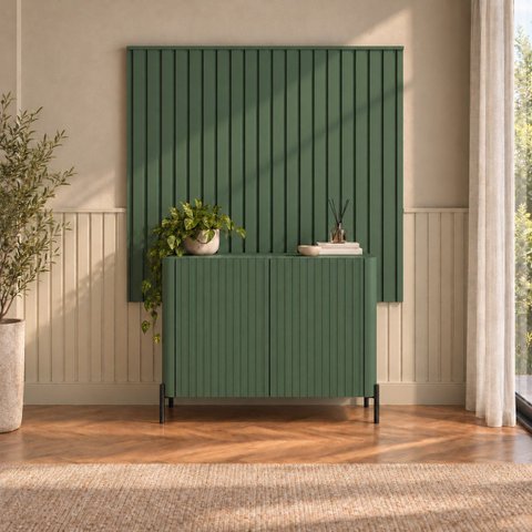 Kit Smart com Buffet Bend Frisado Principal Incolar Musgo Metal Preto
