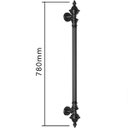 Ver mais imagens de Puxador Duplo Porta Pivotante Correr Classic 780mm Preto Fosco