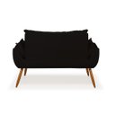 Ver imagem 3 de Poltrona Luxo Namoradeira Opala Sala Quarto - Balaqui Decor Cor:Preto