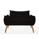 Ver imagem 2 de Poltrona Luxo Namoradeira Opala Sala Quarto - Balaqui Decor Cor:Preto