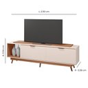 Ver imagem 3 de Rack Tuboarte Poliana 100% em MDF 2 portas e pés retrô