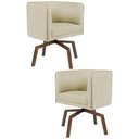 Ver imagem 1 de Kit 2 Poltronas Base Ka Madeira Betina C-129 Linho Bege
