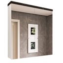 Ver imagem 2 de Armário de Banheiro 80cm 02 Portas com Espelho Ref 801 - Branco/Portoro