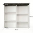 Ver imagem 3 de Armário de Banheiro 80cm 02 Portas com Espelho Ref 801 - Branco/Portoro