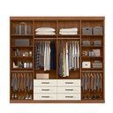 Ver imagem 5 de Guarda Roupa Casal 8 Portas e 6 Gavetas Master Bege/Jatobá/Areia