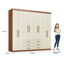 Ver imagem 4 de Guarda-roupa Casal 8 Portas 6 Gavetas Master