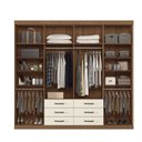 Ver imagem 3 de Guarda Roupa Casal com Espelho 8 Portas e 6 Gavetas Master Bege/Jatobá/Areia