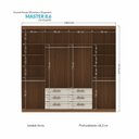 Ver imagem 5 de Guarda Roupa Casal com Espelho 8 Portas e 6 Gavetas Master Bege/Jatobá/Areia