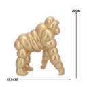 Ver imagem 3 de Escultura Macaco Dourado 26x15,5x23cm 19347 Mart