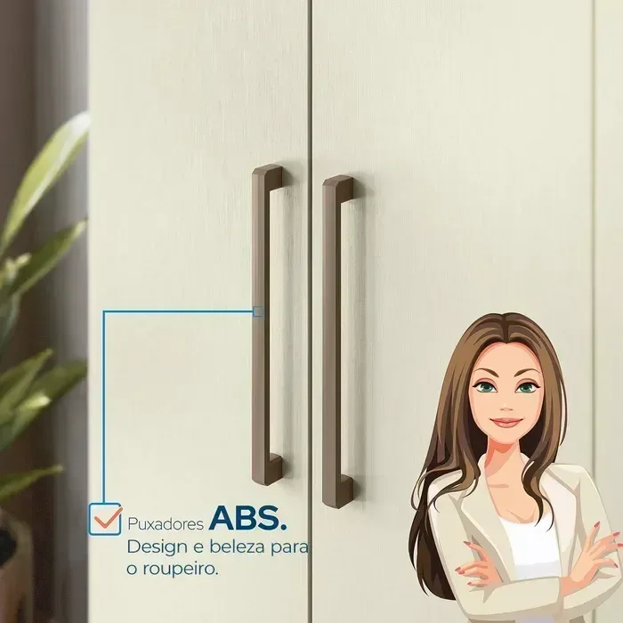 Ver imagem 6 de Guarda-roupa Casal com Espelhos e Pés 8 Portas 6 Gavetas Liverpool