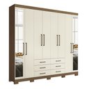 Ver imagem 3 de Guarda-roupa Casal com Espelhos e Pés 8 Portas 6 Gavetas Liverpool