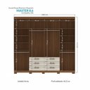Ver imagem 4 de Guarda-Roupa Casal com Espelhos e Pés 8 Portas 6 Gavetas Liverpool Bege/Jatobá/Areia