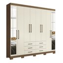 Ver imagem 4 de Guarda-roupa Casal 8 Portas 6 Gavetas Master com Espelho e Pés