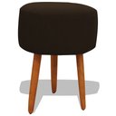 Ver imagem 1 de Puff Banqueta Decorativo Redondo para Sala Pé Palito 50 Cm Altura Marrom Eli Móveis