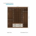 Ver imagem 5 de Guarda-Roupa Casal 8 Portas 4 Gavetas Nápoles Bege/Jatobá/Areia