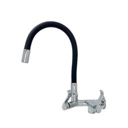 Torneira Cozinha Flexivel Parede com Saida para Maquina de Lavar Louça e Roupa Preto Samer - 4