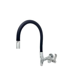 Torneira Cozinha Flexivel Parede com Saida para Maquina de Lavar Louça e Roupa Preto Samer - 3